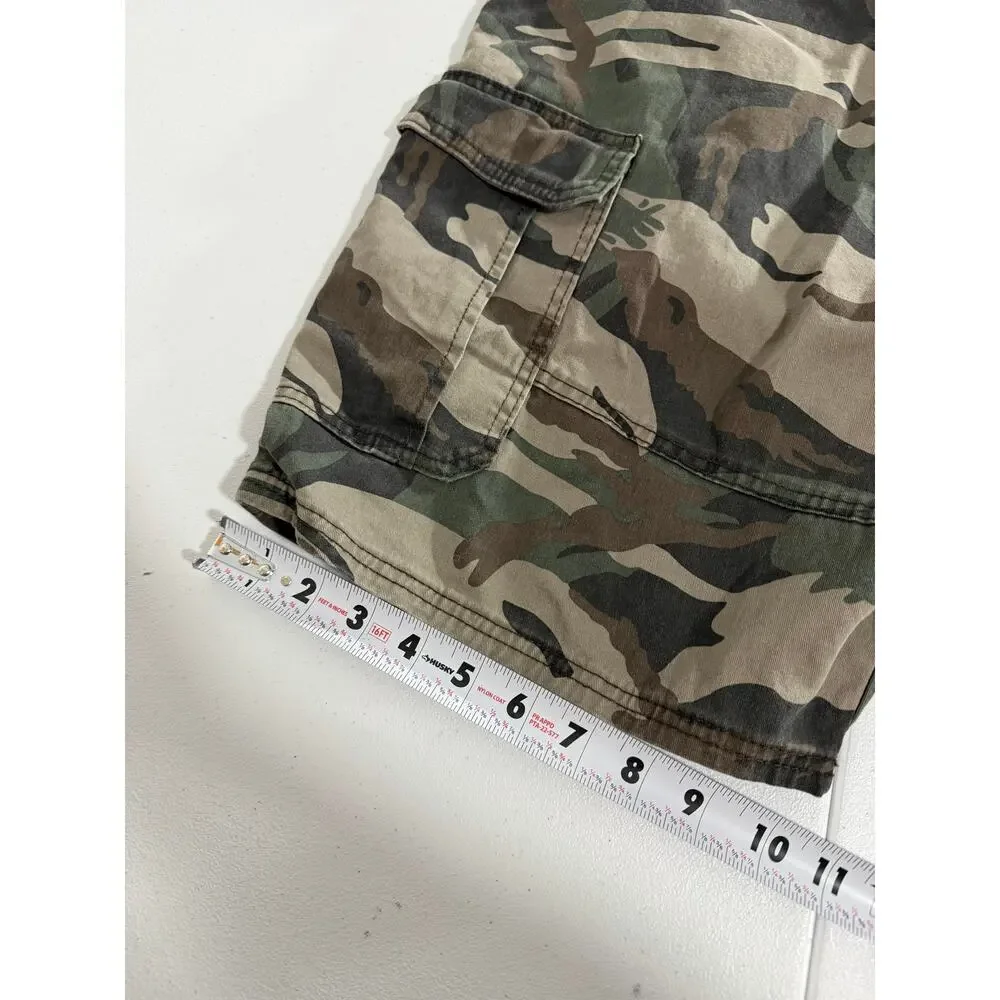 Wrangler Relaxed Fit Cargo Shorts Mens 40 Camo Camouflage Cotton Casual
